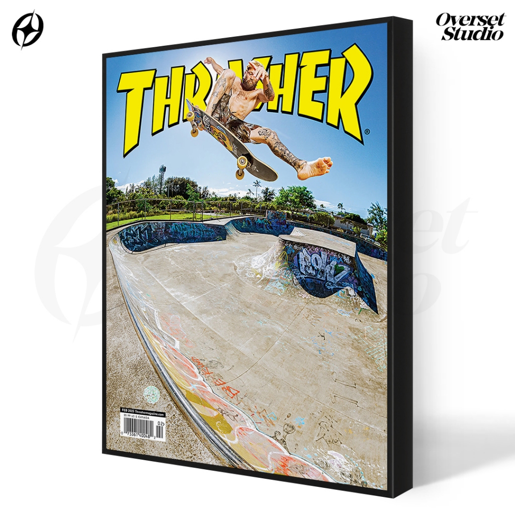 (โปสเตอร์ + Frameblock) Thrasher Aesthetic Wall Poster Minimalist Room Decor Wall Decor PST35
