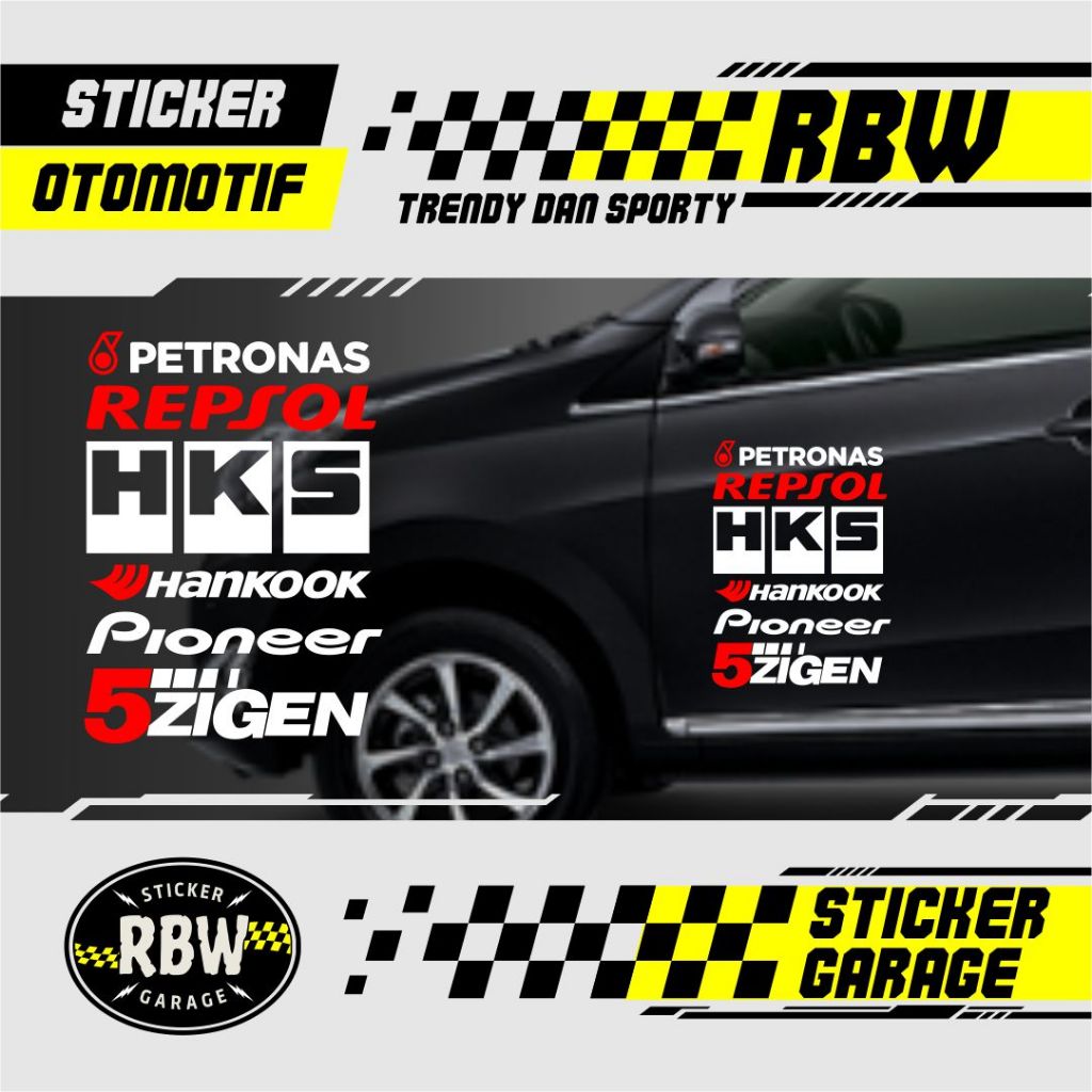 สติ๊กเกอร์ตัดโลโก้สัญลักษณ์ Petronas, Repsol, HKS, Hankook, Pioneer, 5zigen