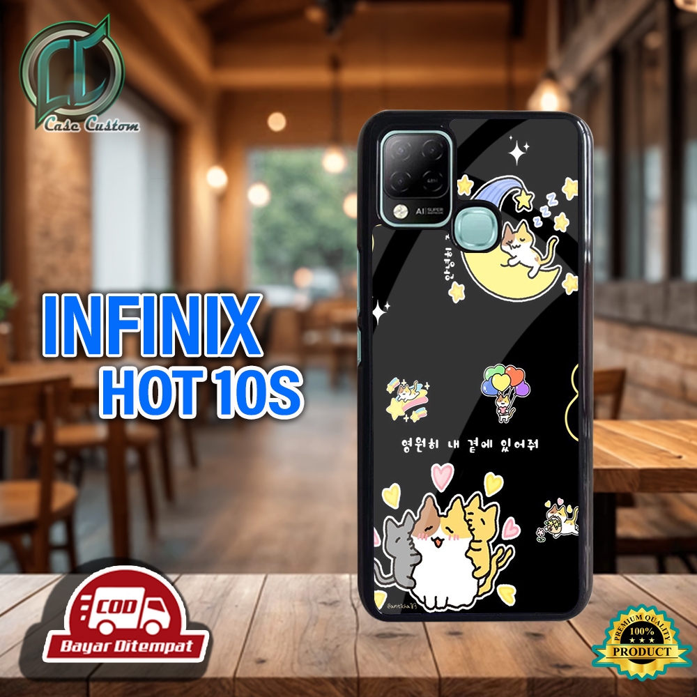 HP INFINIX HOT 10S สามารถใช้สําหรับโทรศัพท์ทุกประเภท ยัง _เคสเงาล่าสุด _เคสแบบกําหนดเอง_Hardcase 2D 