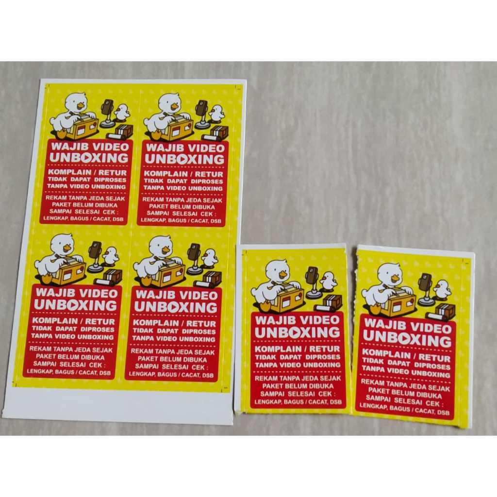 Unboxing Video Sticker ขนาด 4x6cm Duck Motif ขายต่อชิ้น
