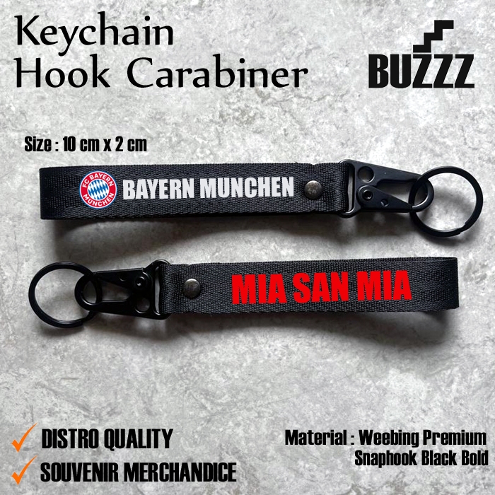 GANTUNGAN BAYERN MUNCHEN KEYCHAIN - พวงกุญแจ MUNCHEN CARABING - BAYERN MUNCH FOOTBALL CLUB KEYCHAIN
