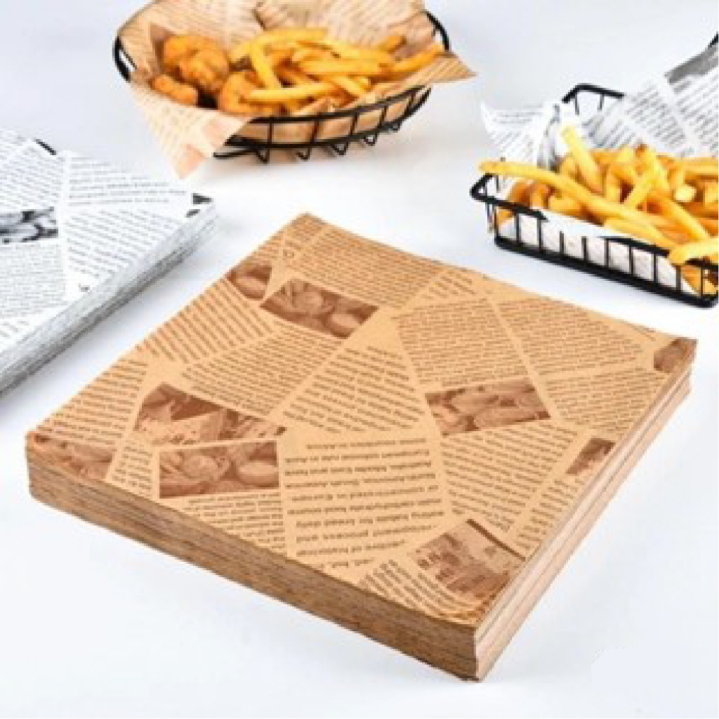 200PC Bread Paper Burger Paper Baking Paper Food Grade Motif/Wax Paper Sandwich Paper 18*18cm