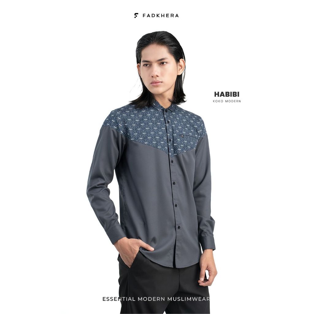 KEMEJA Fadkhera Habibi เสื้อเชิ้ตลําลองผู้ชาย