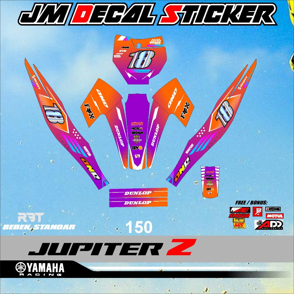 สติ๊กเกอร์ดีคอลใหม่ล่าสุด RBT JUPITER Z VOL 150