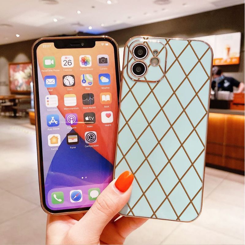 Softcase พัฟรายการทองหรูหรา OPPO A3s A5s A12 A7 A11k F9 A15 A15s A16 A17 A18 A38 A52 A92 A72 A31 202