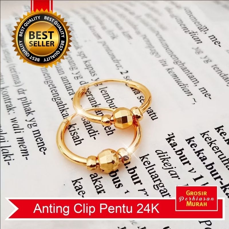 MORYMONY - ต่างหูเครื่องประดับแฟชั่นสตรี Xuping พร้อมแหวนพลอยบอล - Xuping Gold