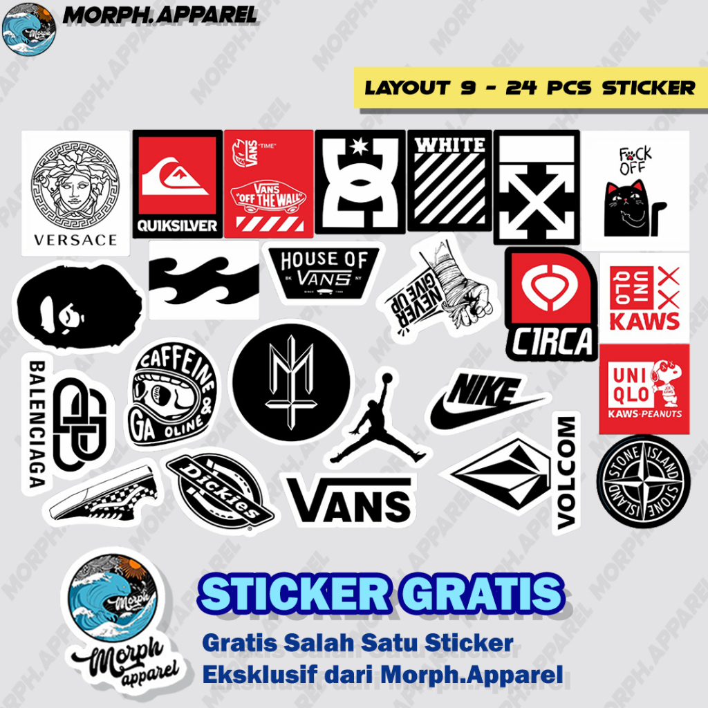 Premium Sticker Pack - หมวกกันน็อค / Outdoor Sticker - LAYOUT 9 Series M - Morph.Apparel