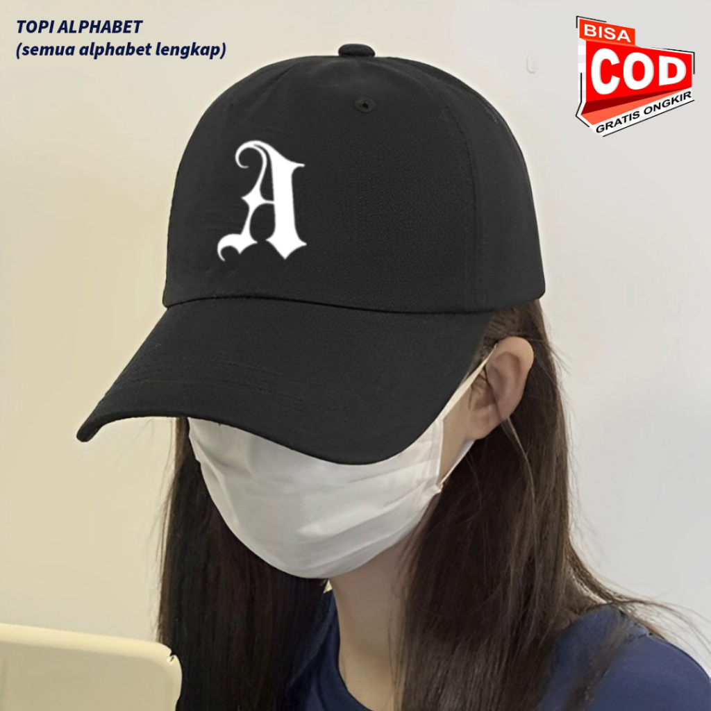 ALPHABET BASEBALL CAP พร้อม DISTRO LETTERS, PICTURES, VIRAL UNISEX