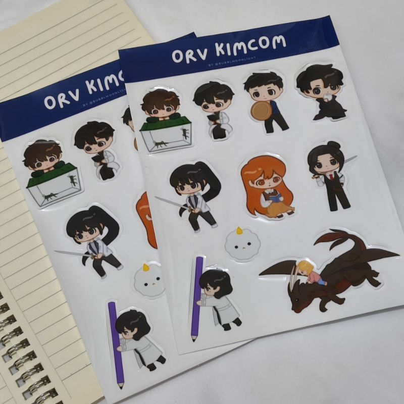 แผ่นสติ๊กเกอร์ ORV A5 Kimcom Kim Dokmars บริษัท Omniscient Readers Viewpoint