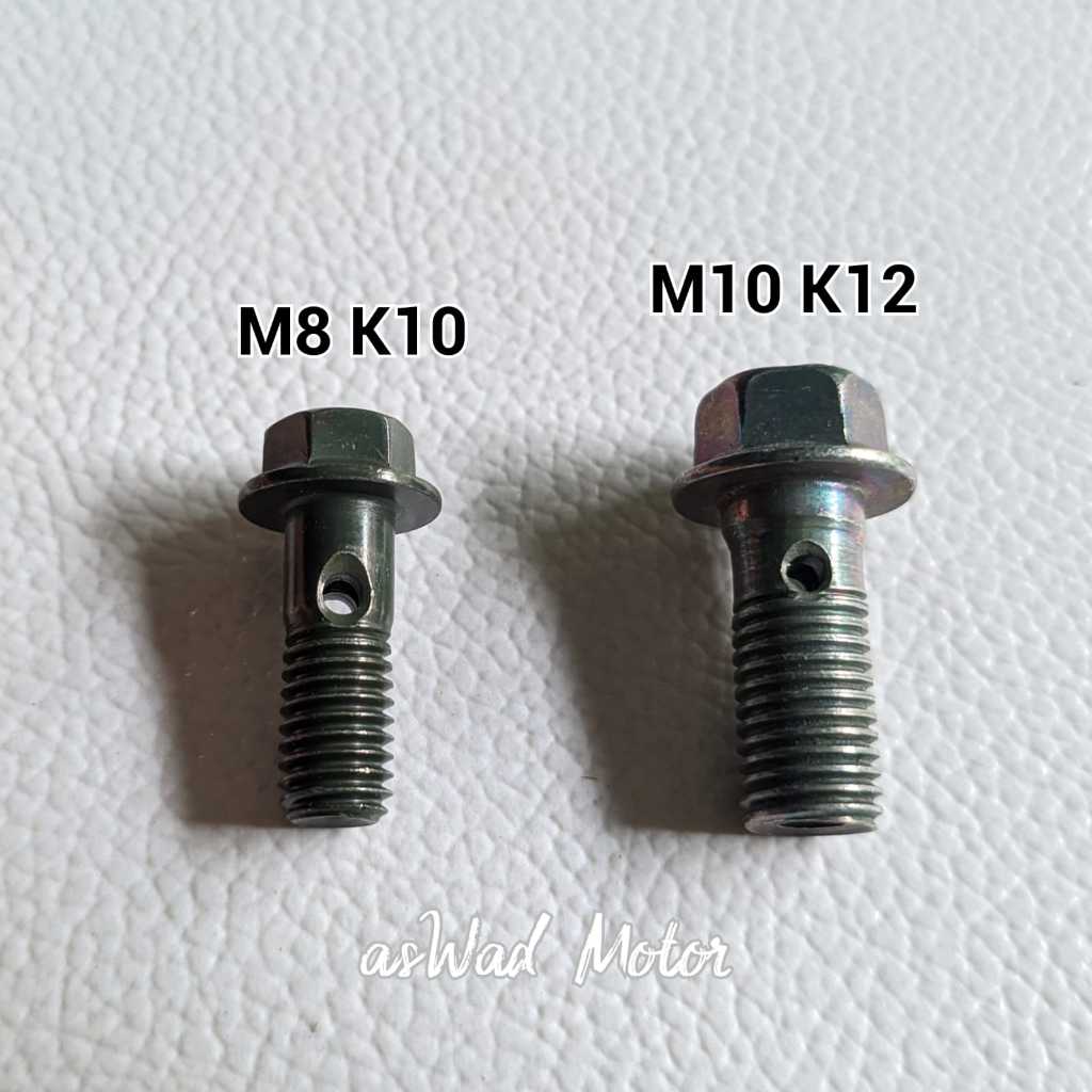 2PCS ท่อเบรคหัวนม Bolts M8 M10 Key 10 Key 12/แผ่นท่อ Bolts M8 M10/Universal ดิสก์เบรกท่อหัวนมสําหรับ