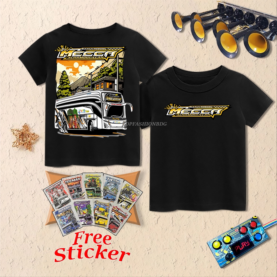 เสื้อยืด MOCCA Jetbus 5 Bus, เสื้อ Vector Bus Mania สําหรับเด็กผู้ชาย, Tellet Bus 1-17 ปี