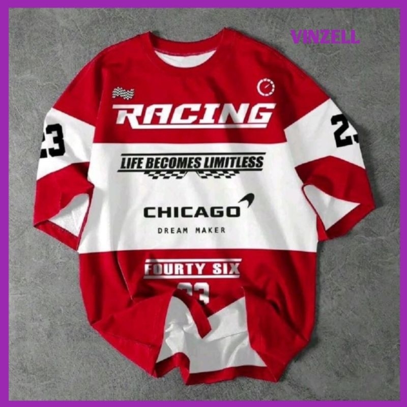 MENS T-SHIRTS / RACING เสื้อยืดผสมสี COMBINATION (M-XXXXXXL-6XL) JUMBO T-SHIRTS LOGO 23 CHICAGO OVER
