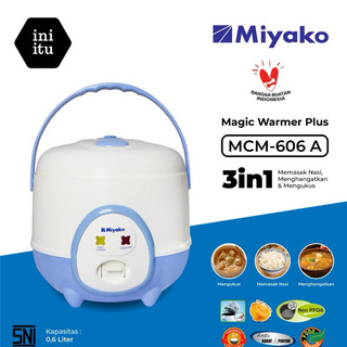 [ Miyako ] Rice Cooker / Magic Com Mini Miyako 3 in 1 MCM 606 A / B - 0,6Liter!
