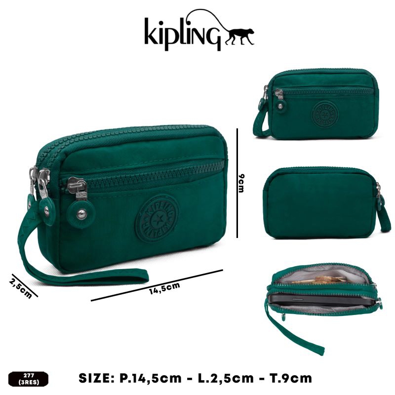 OZZELBAG WALLET 3 ZIPPERS K1PLING 277-3 IMPORT.