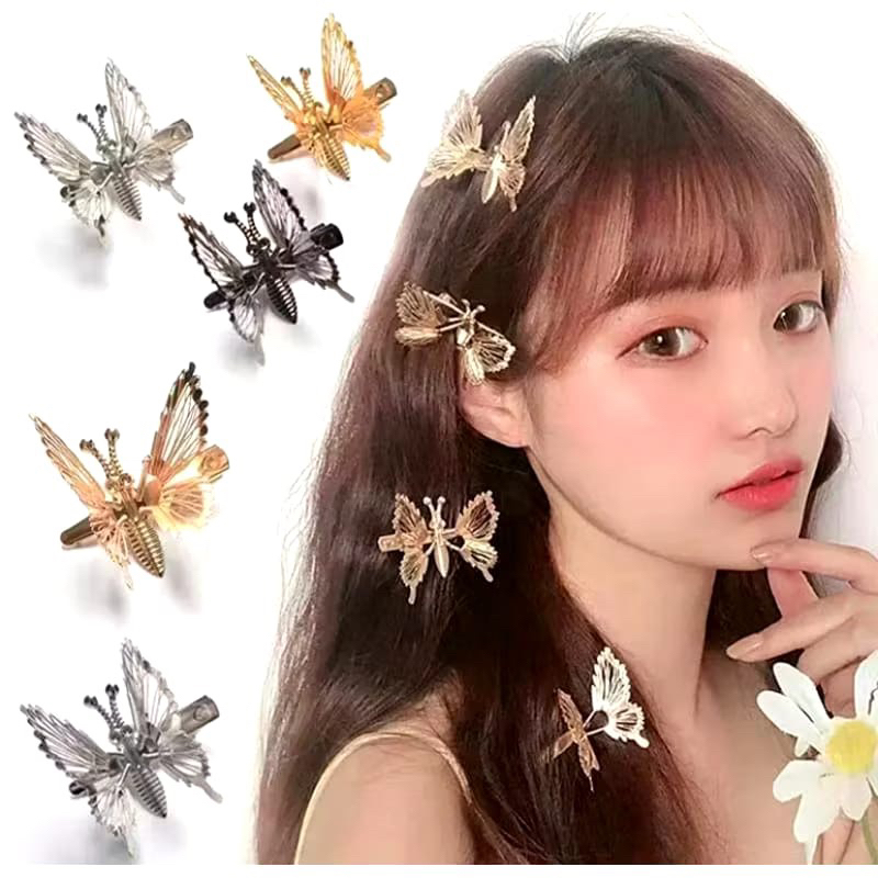 [COMELA] MOVING BUTTERFLY HAIR CLIP / SUPER FAIRY BUTTERFLY METAL HAIR CLIP CUTE BUTTERFLY HAIR CLIP