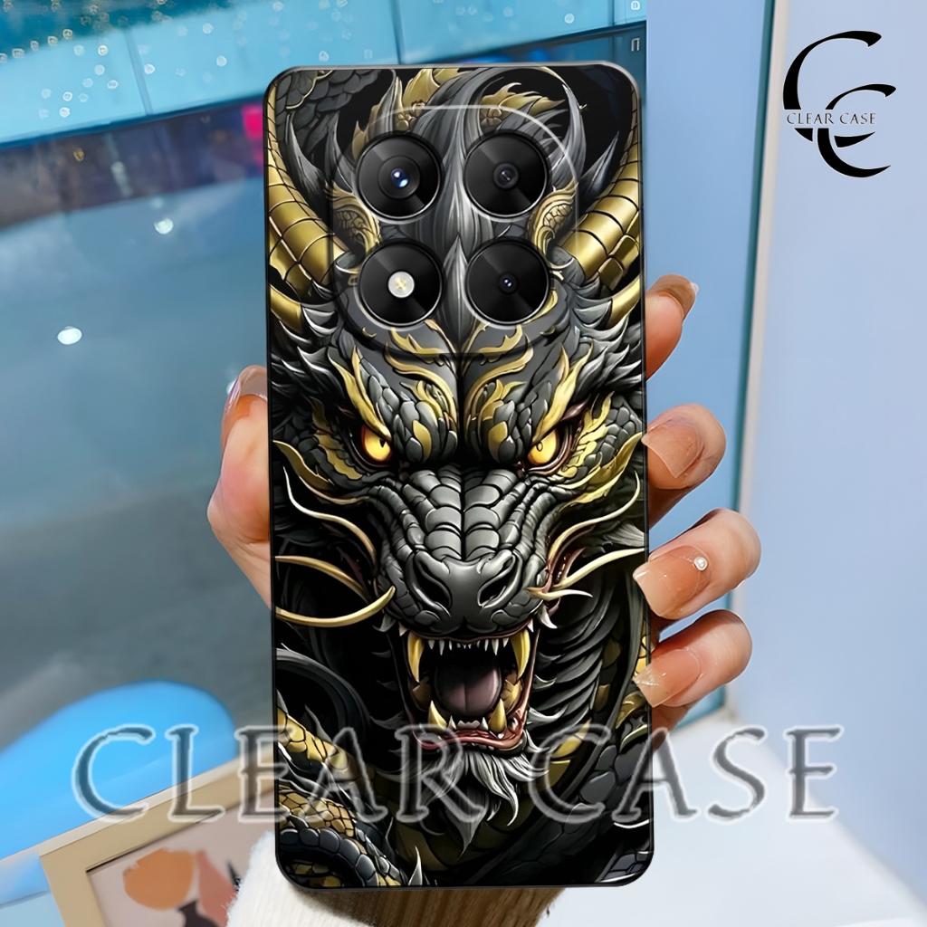 เคส Xiaomi Redmi Note 14 4G/5G | POCO X7 5G ใหม่ 2025 Dragon Motif กรณีแฟชั่น Softcase ยืดหยุ่น Kesi