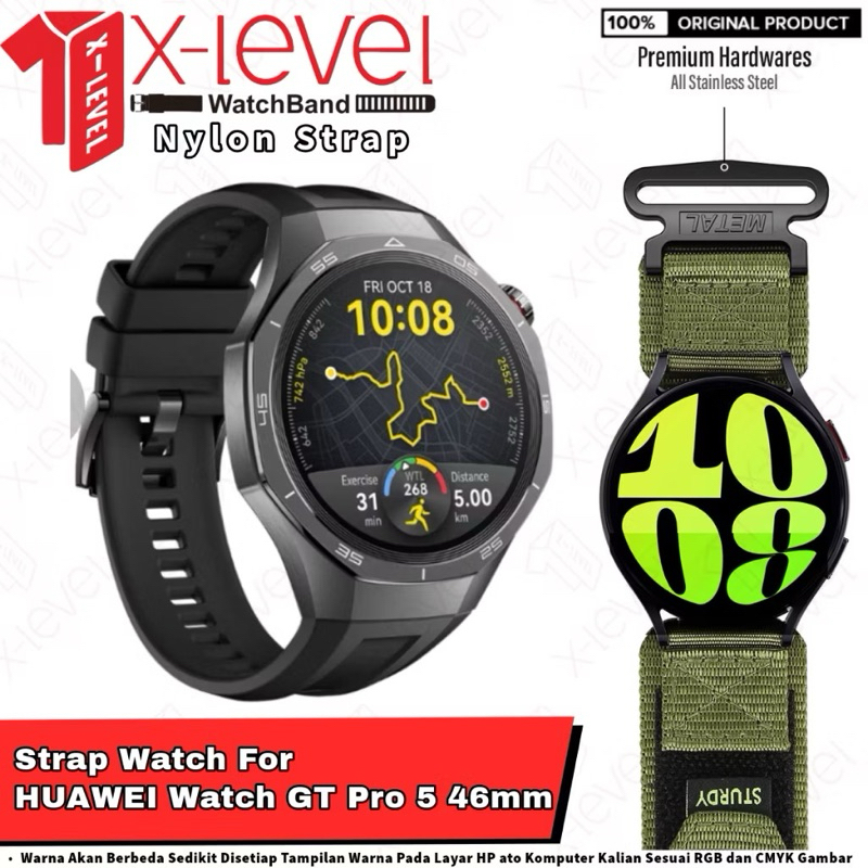 X LEVEL STRAP NYLON WOVEN XIAOMI WATCH GT 5PRO 46MM SMART WATCH STRAP ORIGINAL