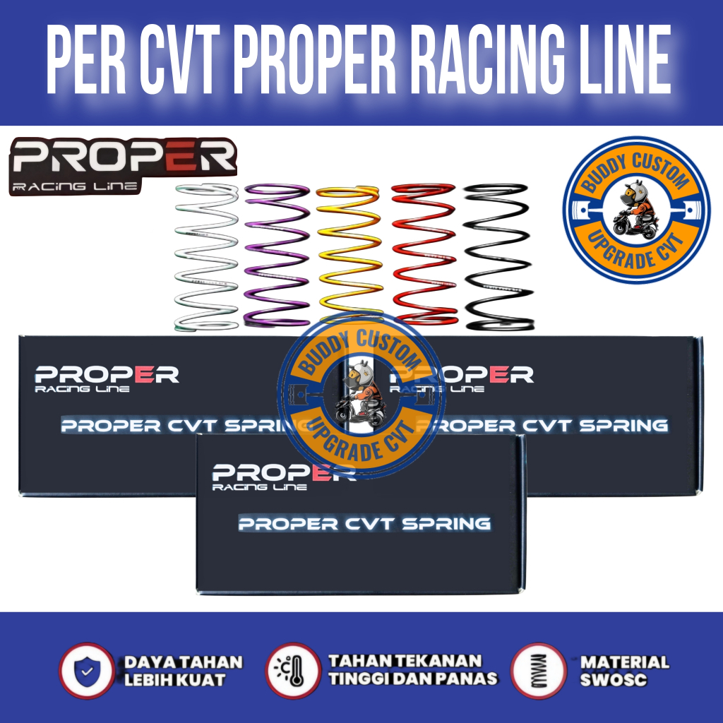 CVT PROPER RACING LINE MIO M3 SOUL GT 125 MIO S / Z GEAR 125 FREEGO 1000RPM 1200RPM 1500RPM 1800RPM 