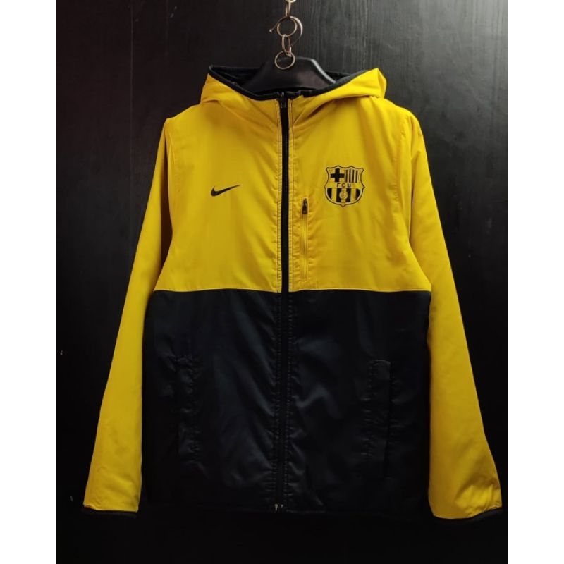 เสื้อแจ็คเก็ตสโมสรฟุตบอล Nike BARCELONA REVERSIBEL HOODIE PADDLE JACKET