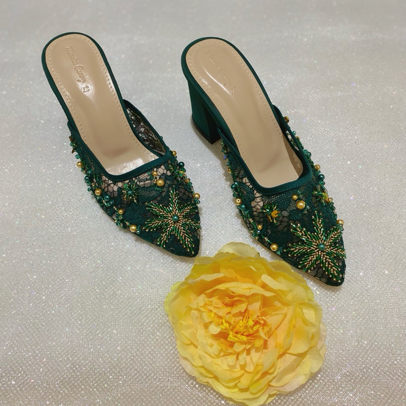 HIJAU RALINE BOTTLE รองเท้า WEDDING สีเขียว WEDDING SHOES PARTY SHOES