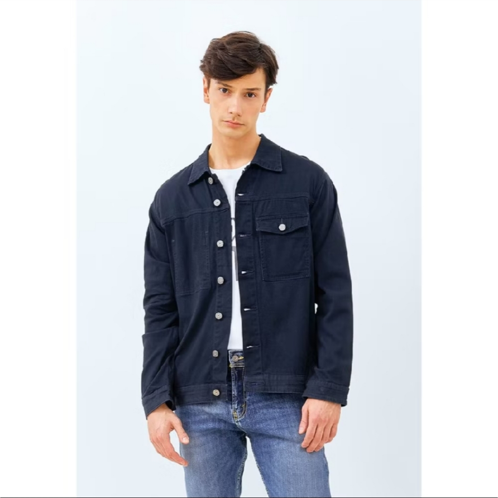 LOIS MJF170 NAVY เสื้อแจ็คเก็ตยีนส์สีน้ําเงิน