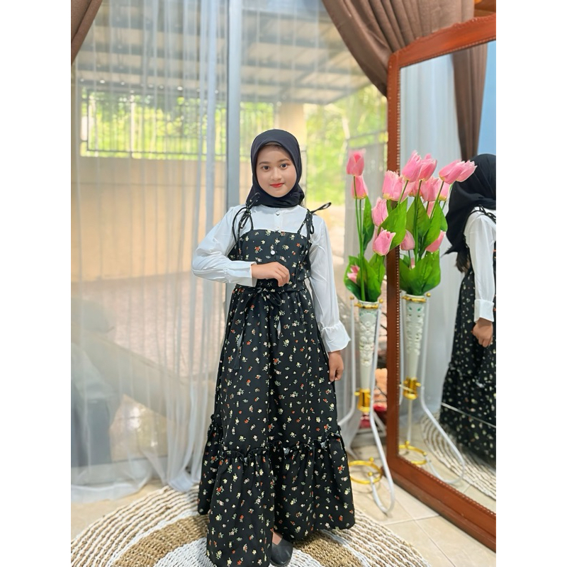 ล่าสุด Simple รุ่น 2025 3 4 ปี 8 7 1 10 5 วัสดุเย็นเด็ก Eid Gamis Gamis หญิง Gamis อายุ 9 12 ปี Game