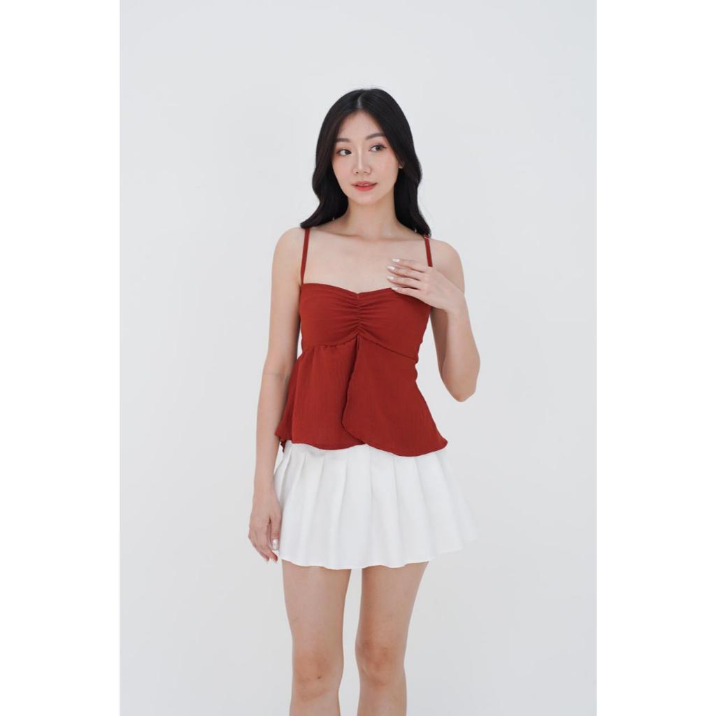 Ami Collection - เสื้อกล้ามเสื้อร่วมสมัย / เสื้อกล้าม Crincle มีสายปรับระดับได้ /