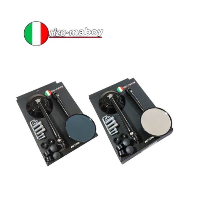 Rizo-Maboy Classic CNC Round Mirror – Classic Touch สําหรับรถจักรยานยนต์ของคุณ