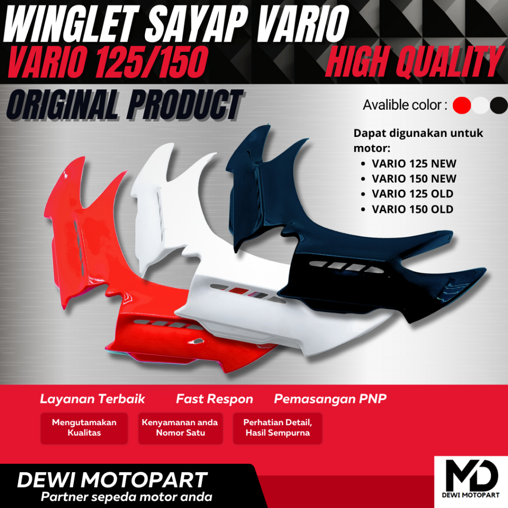 ด้านหน้า WINGLET VARIO 125 150 ด้านหน้า WINGLET VARIO LED ใหม่ด้านหน้า WINGLET VARIO LED OLD WINGLET