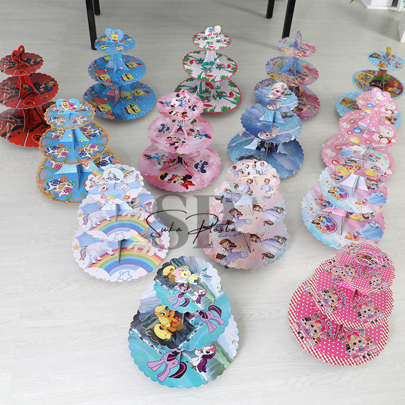 3-TIER Character Motif Cupcake Stand / 3-TIER Character Motif Cupcake Stand / ที่วางเค้ก / ที่วางเค้