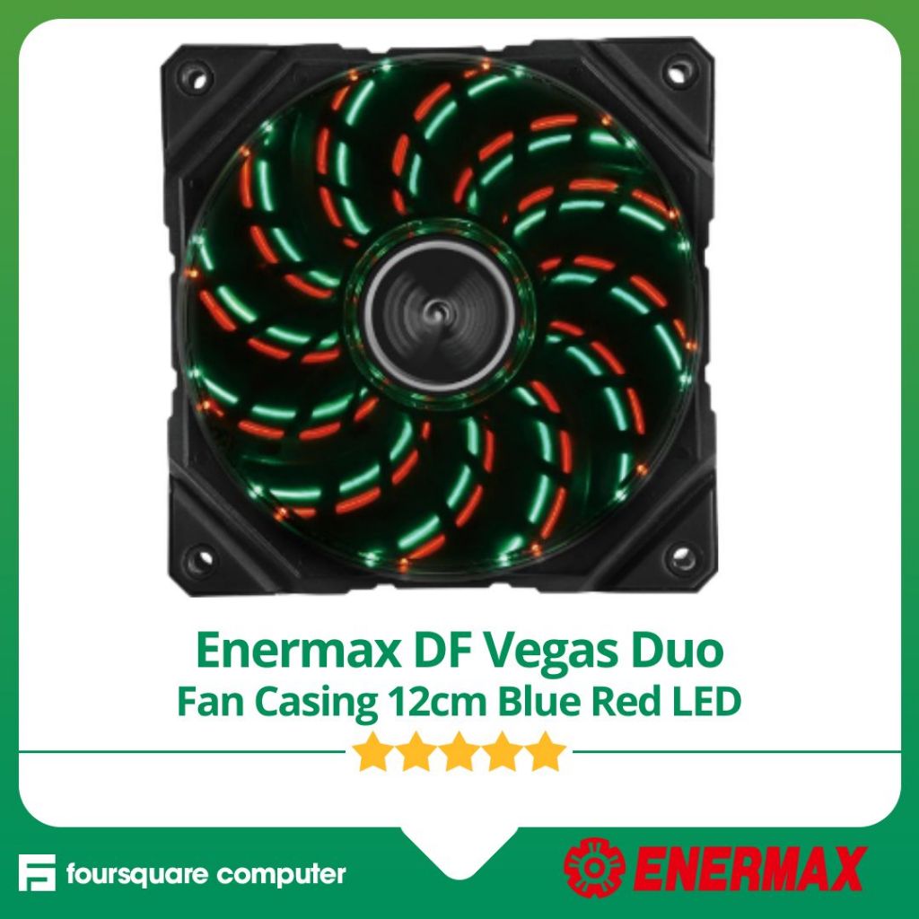 Enermax DF Vegas Duo Fan Casing 12cm Blue Red LED