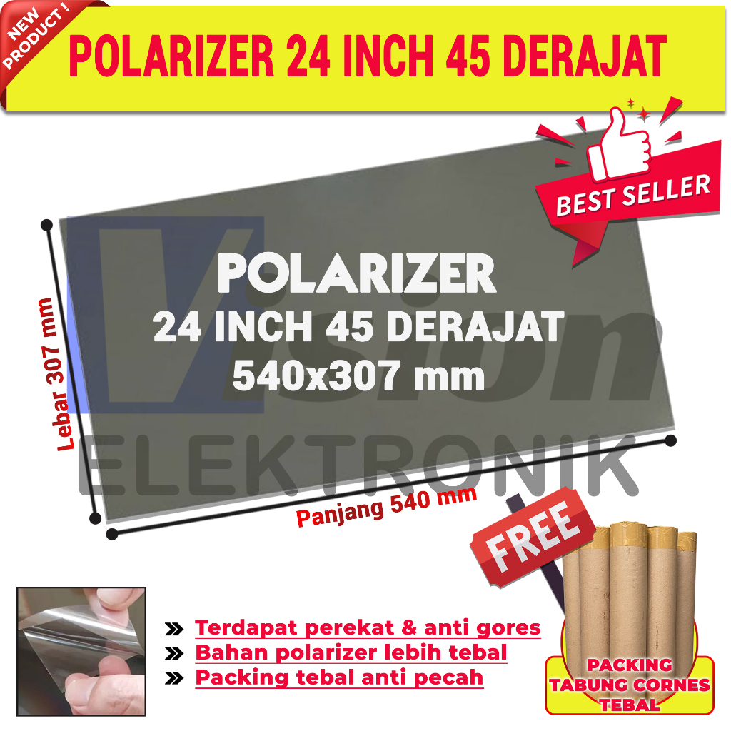 POLARZER 24 นิ้ว 45 DEGREE POLARIZED LCD LED