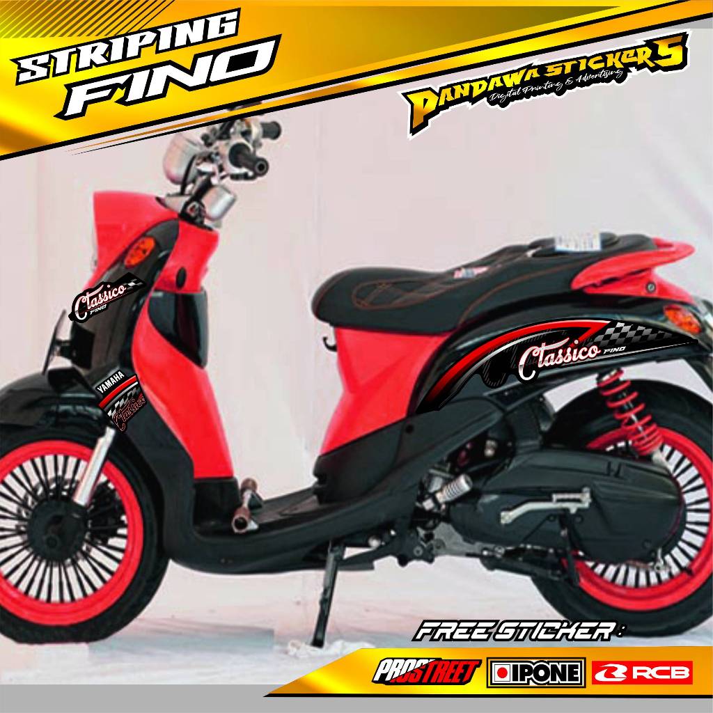 YAMAHA FINO VARIATION STRIPING / YAMAHA FINO MOTORCYCLE STICKER LIST