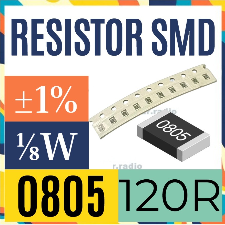 10 ชิ้น R ตัวต้านทาน 120R โอห์ม smd 0805 120 R 120 โอห์ม 1%