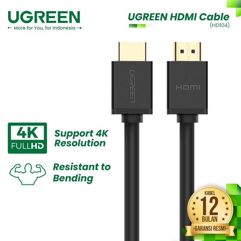 CABLE HDMI UGREEN 10109 2.0 M2M / สาย HDMI Plus Ethernet 5 เมตร