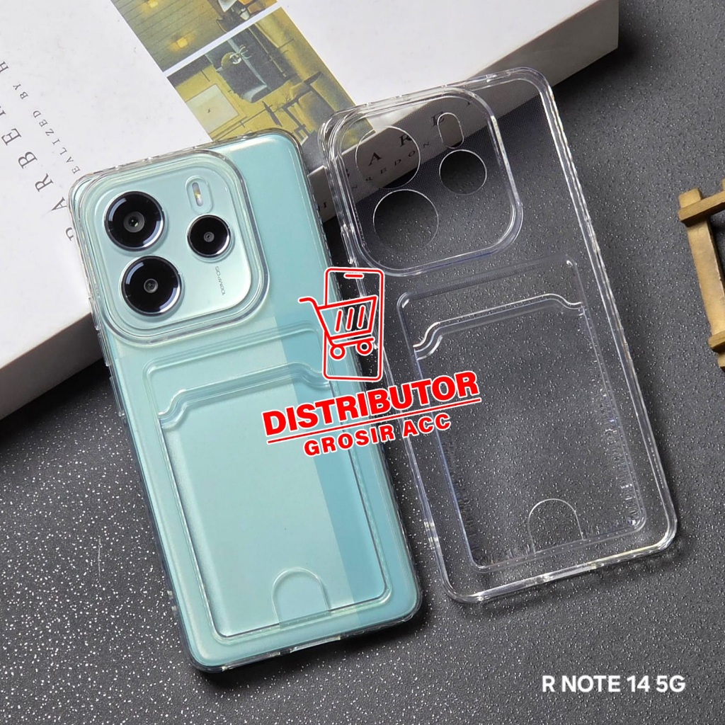 REDMI NOTE 14 5G REDMI NOTE 14 PRO 5G REDMI NOTE 14 PRO PLUS SOFTCASE CARD CASE CLEAR ช่องใส่การ์ด R