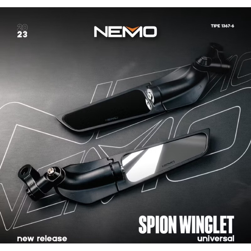 Nemo Winglet Mirrors รุ่น Rizoma CNC Type 1367~6 มอเตอร์ไซค์สากล