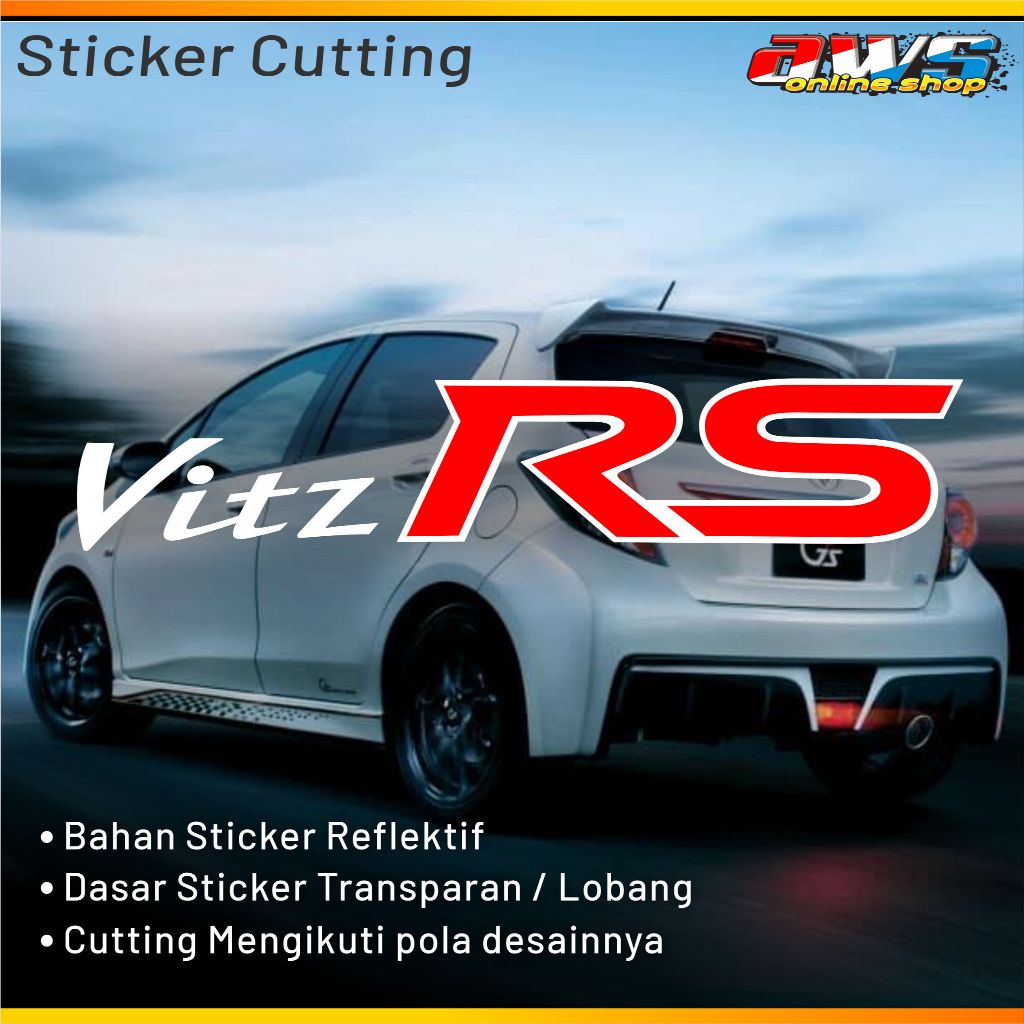 สติ๊กเกอร์ตัด Toyota Vitz RS คู่ 2 ชิ้น