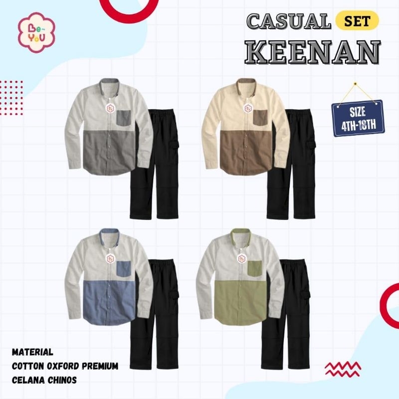 ชุดสูทเด็กผู้ชายลําลอง keenan ไซส์ 4-18 ปี by.Be-you