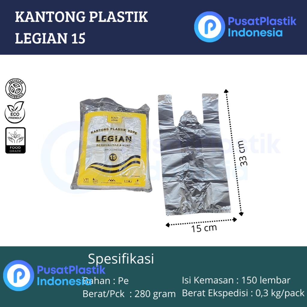 ถุงพลาสติกใส 15 | โปร่งใสใส LEGIAN Hdpe ขนาด 15 เป็นมิตรกับสิ่งแวดล้อม
