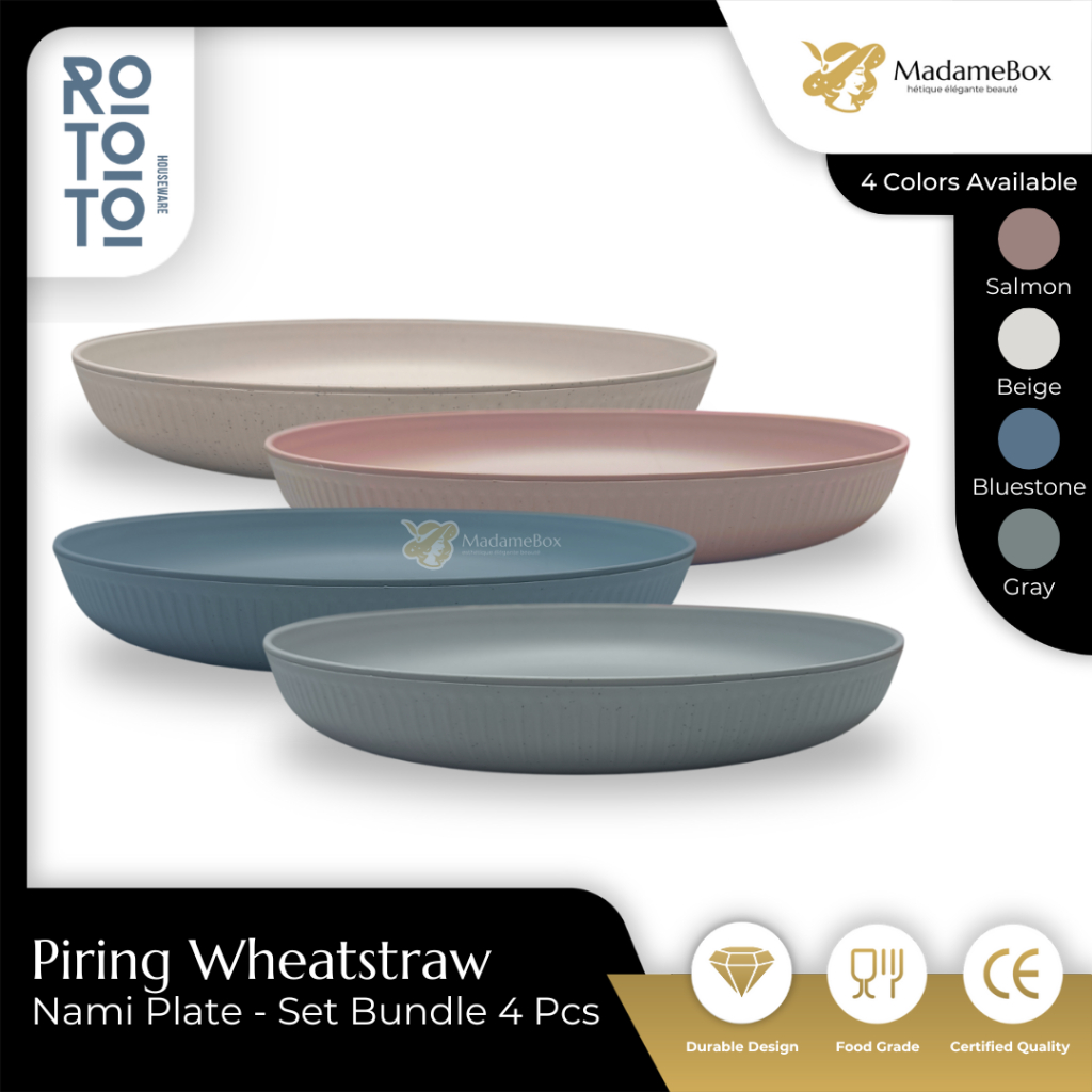 Rototo Nami Plate Wheatstraw Straw Plate Food Snack Candy Snack Cake Eid Christmas Chinese New Year 