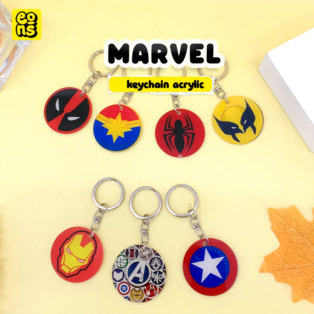 GANTUNGAN MARVEL Minifigure Keychain/ พวงกุญแจอะคริลิค MARVEL Series/ พวงกุญแจ MARVEL SPIDERMAN