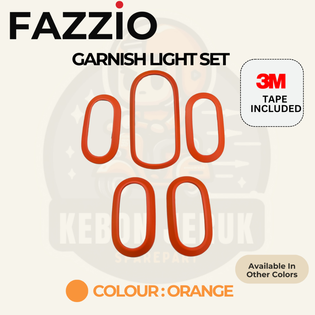 Yamaha Mio Fazzio Garnish Light Cover Light Trim Set สีส้มคุณภาพสูงยอดนิยม