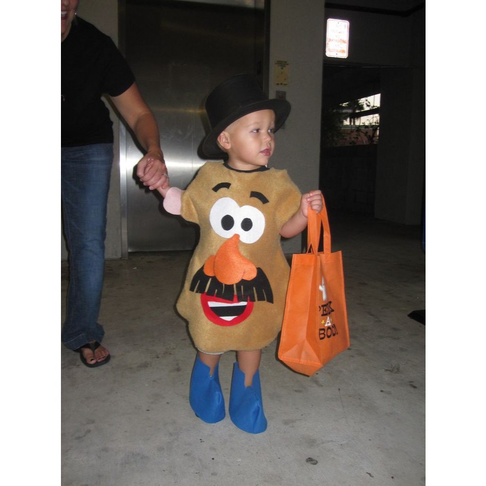 Cospaly MR Potato Flannel เครื่องแต่งกายสําหรับเด็กและผู้ใหญ่ฮาโลวีนชุดตัวละคร