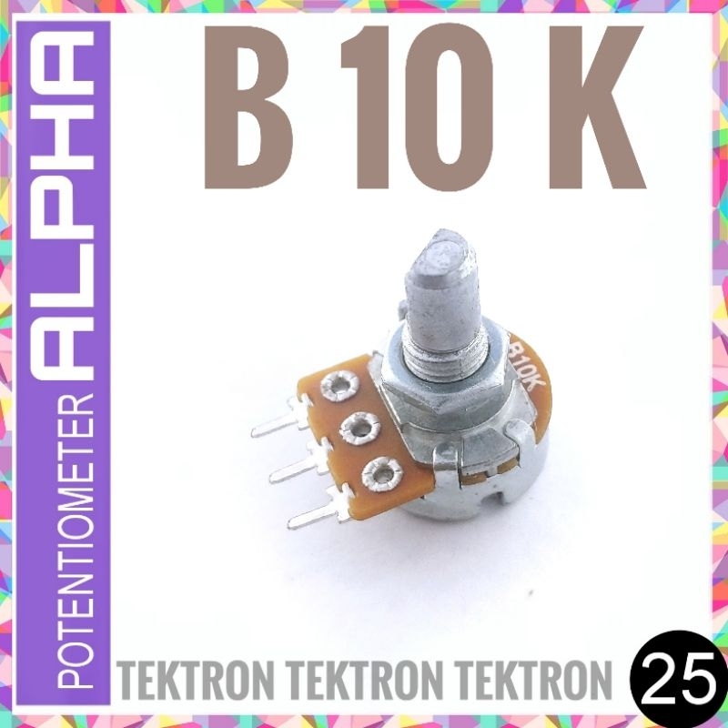 ALPHA B10K Mono ORIGINAL TAIWAN POCENTIOMETER 103 B103 POTENSIO 10K 10Kohm New Item As type D