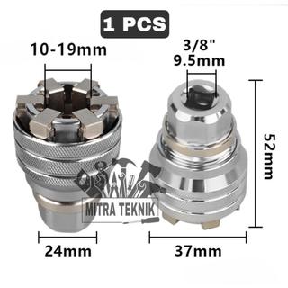 Kepala Kunci Shock Universal Multisize Socket Bolt Fitting 10-19mm Kunci Shock Universal Ori