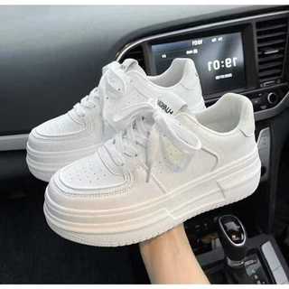 Sepatu Sneakers Putih Polos Wanita Sepatu Sekolah Cewek HItam Polos Korean Style/Sepatu OOTD wanita ala korea Hits Terbaru