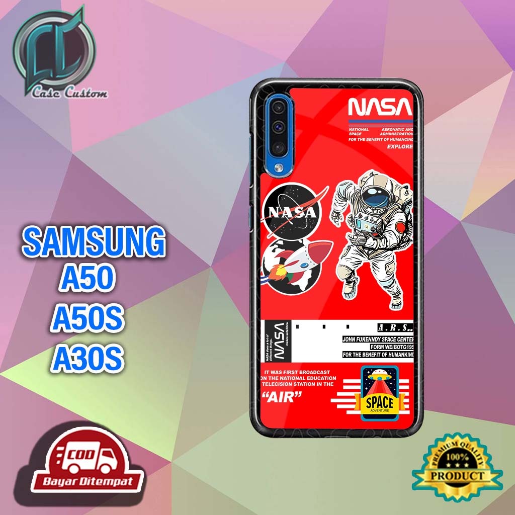เคส HP SAMSUNG A50/A50S/A30S ใช้งานได้สําหรับโทรศัพท์ทุกประเภท ยัง [CUSTOM NASA Motif] _เคสเงาล่าสุด