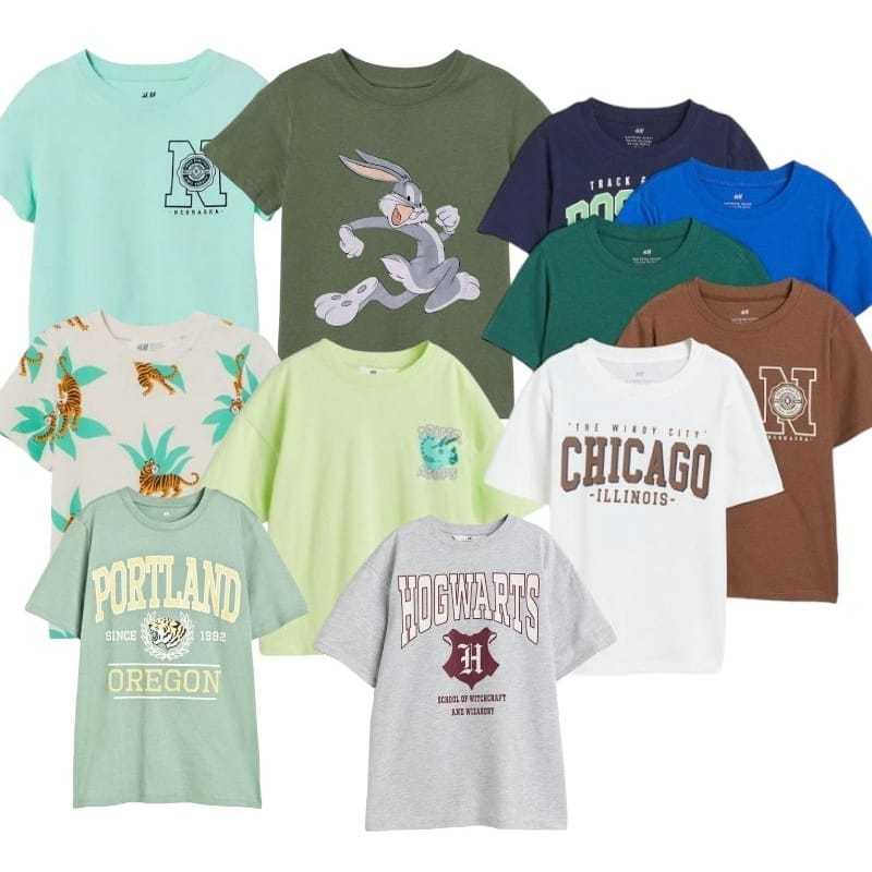 HNM Boys T-Shirt / Tee Boy Tshirt HM H&M Mens Branded Premium Part 2 - Family Area