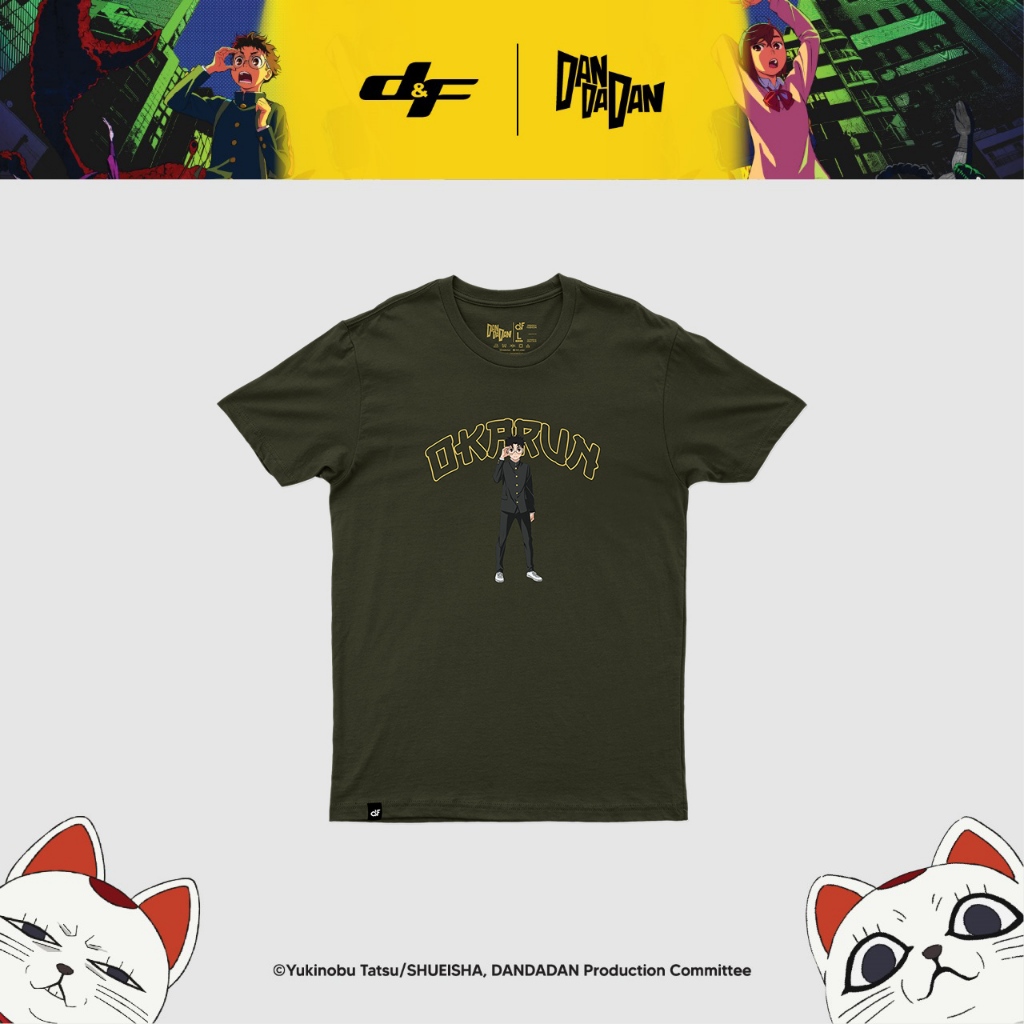 D&f X AND DA AND Okarun Human Form T-Shirt - Olive